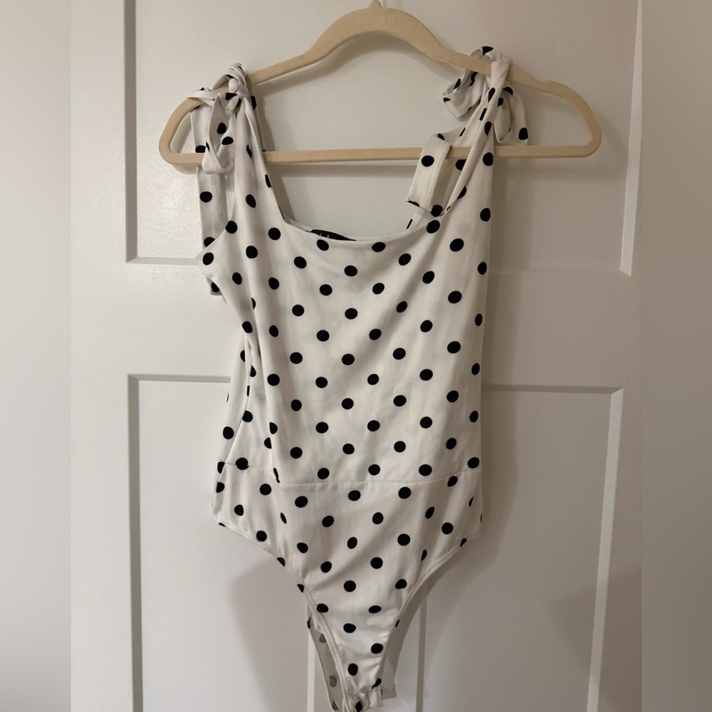 Lulu's Black and White Polka Dot Kids Bodysuit